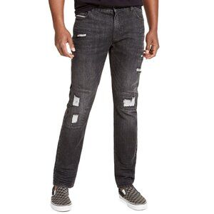 Sun + Stone Men's Slim-Fit Distressed Jeans Grey B4HP